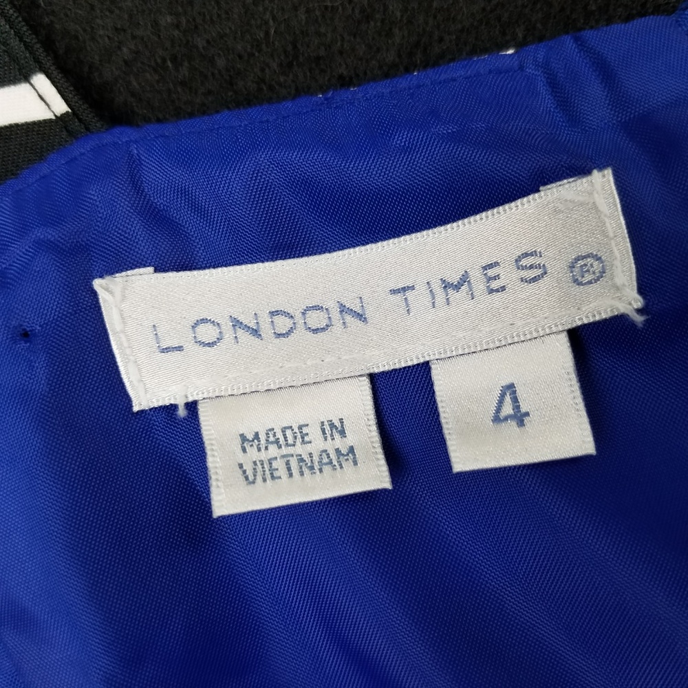 LONDON TIMES BOLD PRINT PENCIL SKIRT DRESS - Picture 4 of 4